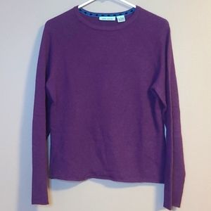 100% Cashmere Sweater in Purple by Gene Meyer